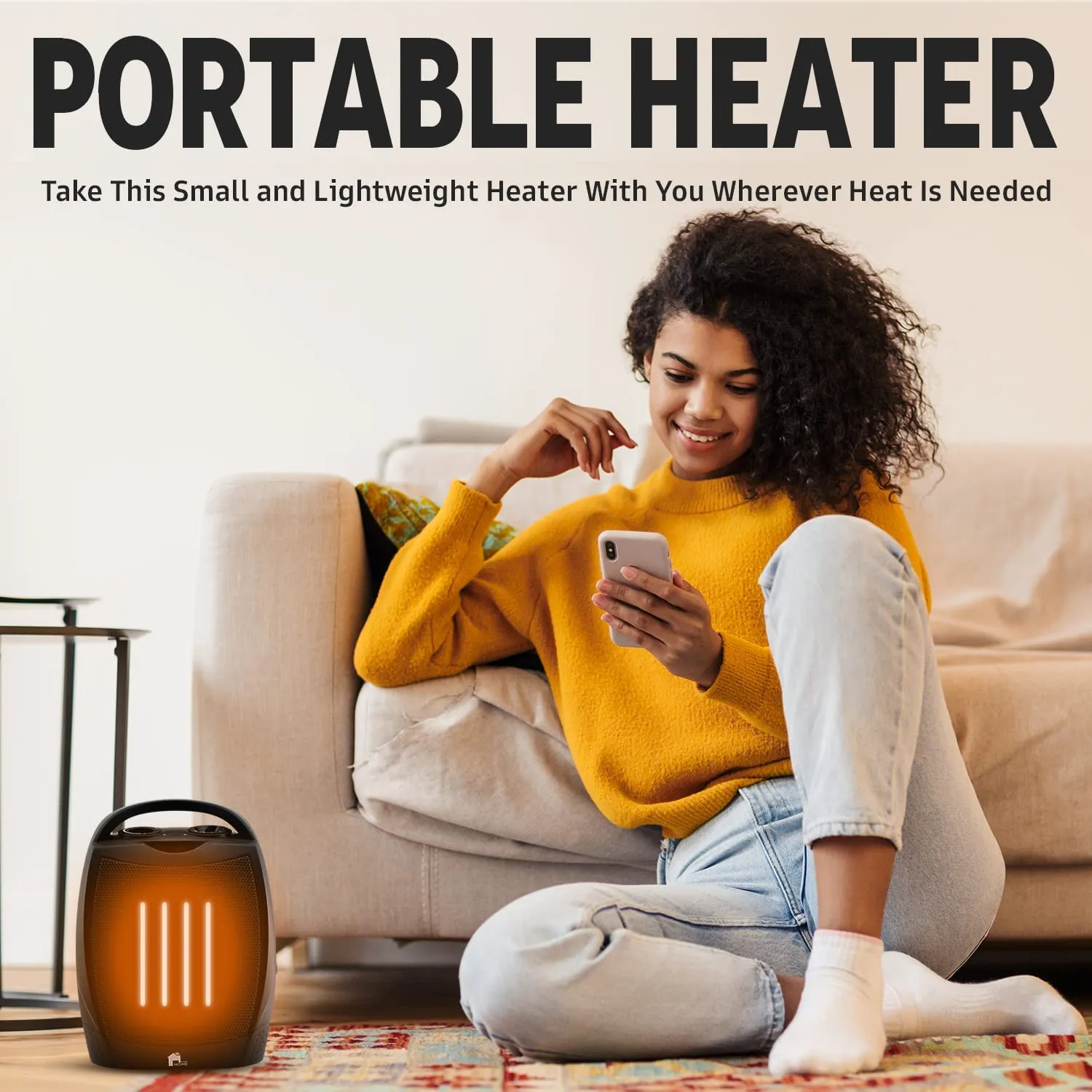 Portable Electric Space Heater - 1500W/750W