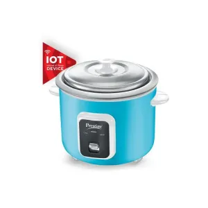 Prestige Delight Smart 1.8-2 Electric Rice Cooker (Blue,1.8 L Open Type, With Aluminium Cooking Pan -2U)