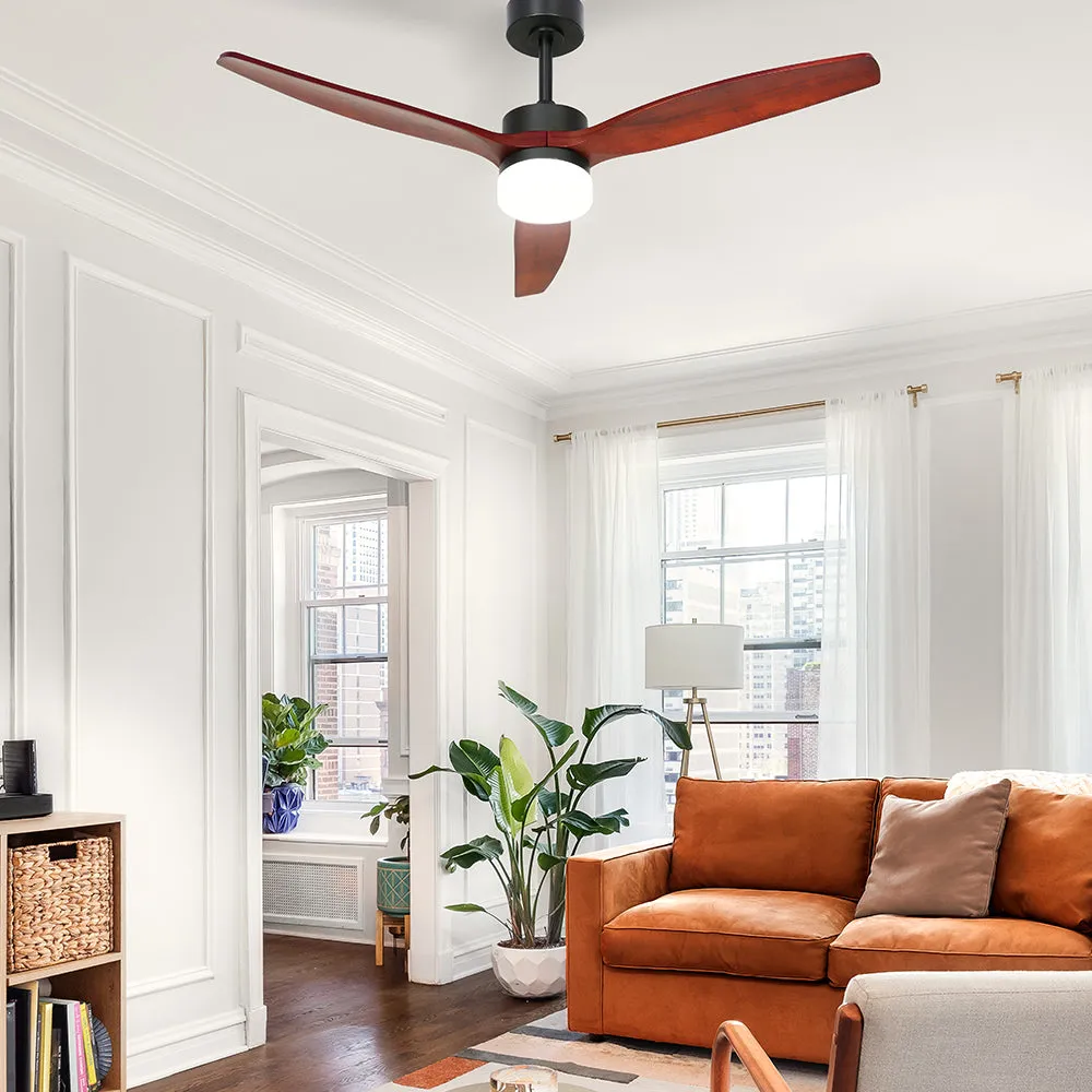 Quiet 52" Ceiling Fan w/ LED, Remote, 3 Speeds - Devanti