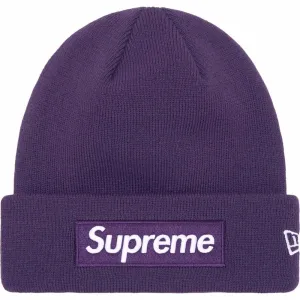 Supreme Box Logo Beanie (FW23) Dark Purple