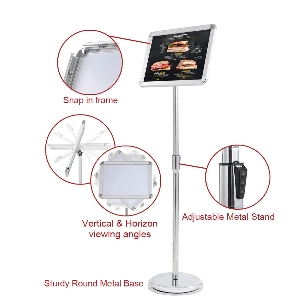 TheLAShop 8.5x11 Adjustable Pedestal Sign Holder Floor Stand