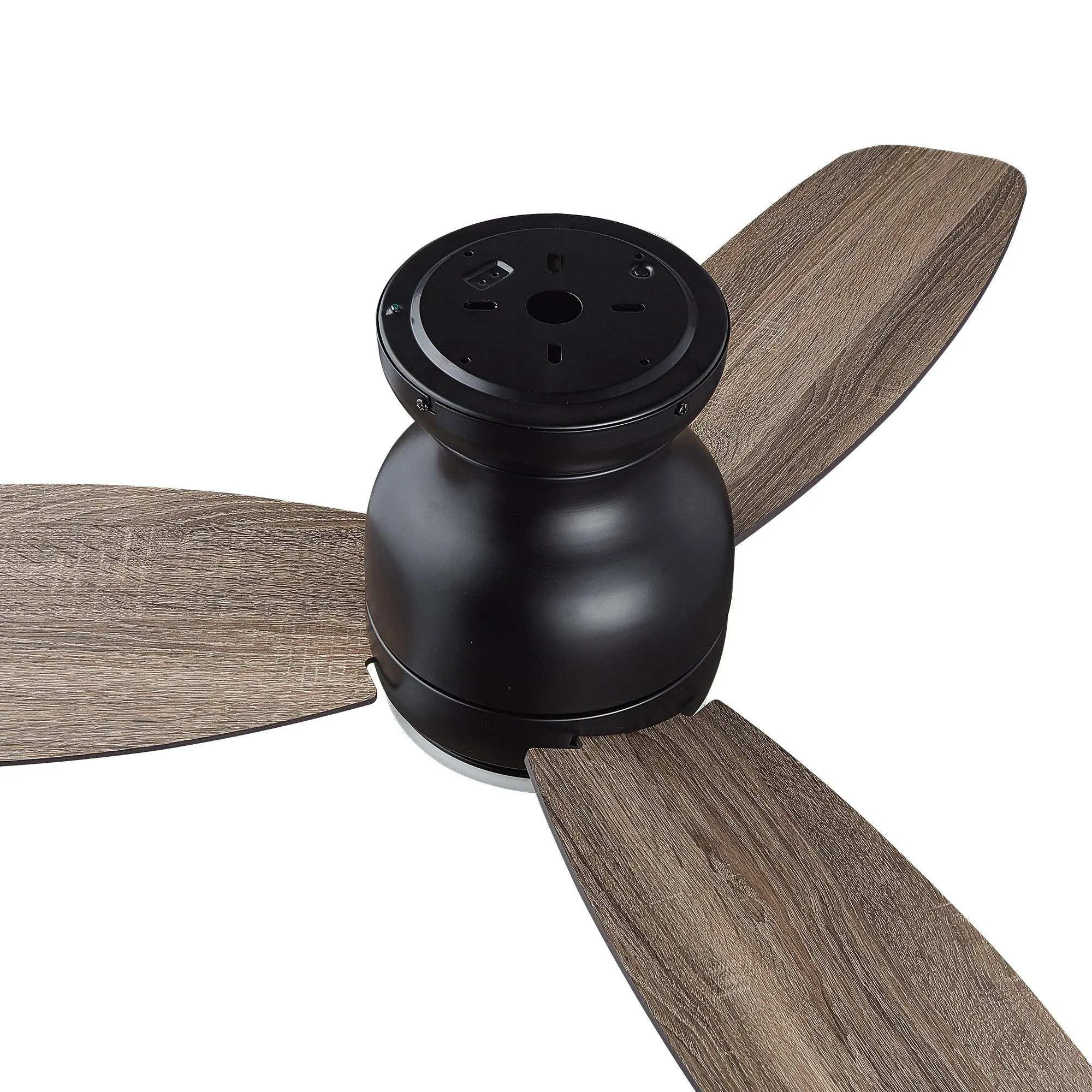 TRENTO 60 inch 3-Blade Smart Ceiling Fan with LED Light Kit & Remote- Black/Walnut & Light Wood (Reversible Blades)