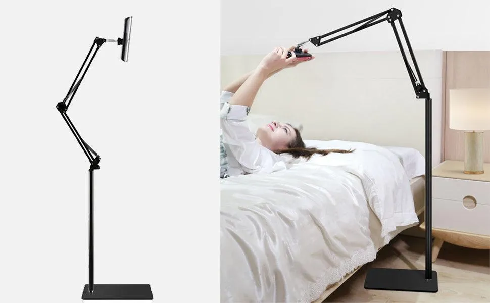 Universal Adjustable Mobile Tablet Floor Stand Holder