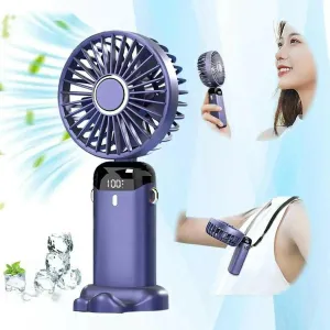 USB Rechargeable Mini Electric Fan Adjustable Neck/Handheld