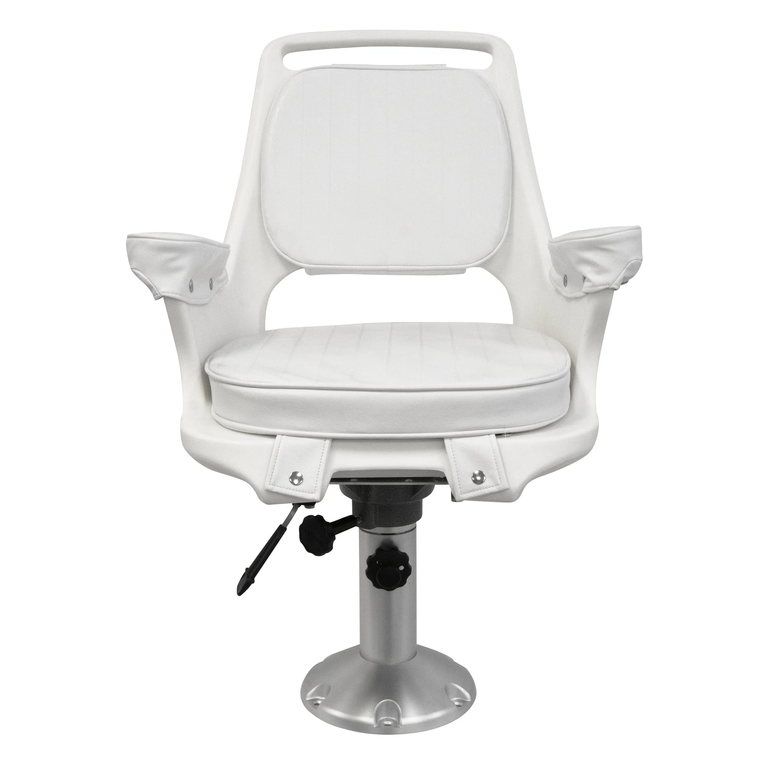 Wise 8WD1007-6-710 Captains Chair & Cushions w/ Adjustable Pedestal & Seat Slide Mount