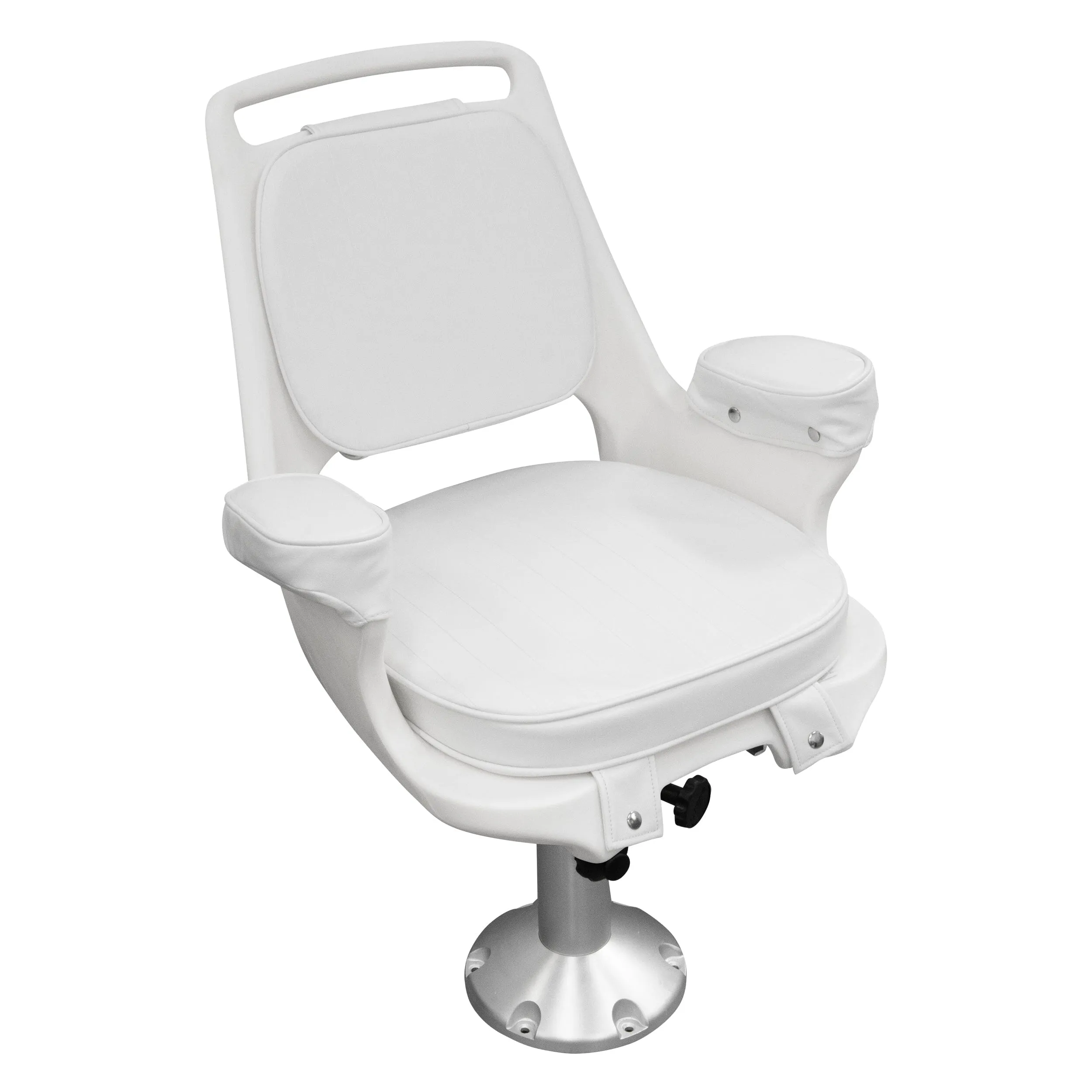 Wise 8WD1007-7-710 Captains Chair & Cushions w/ Adjustable Pedestal & Seat Spider Mount