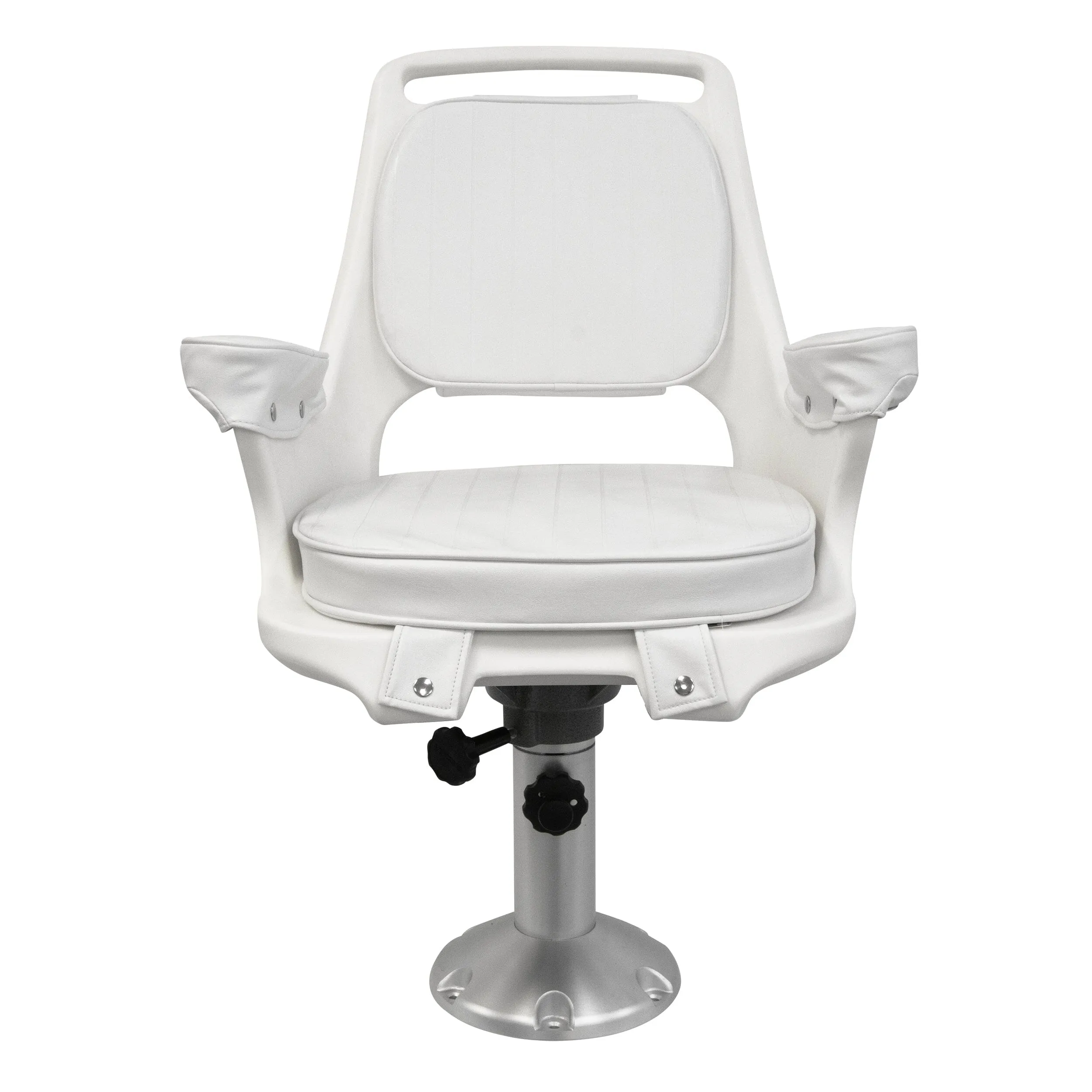 Wise 8WD1007-7-710 Captains Chair & Cushions w/ Adjustable Pedestal & Seat Spider Mount