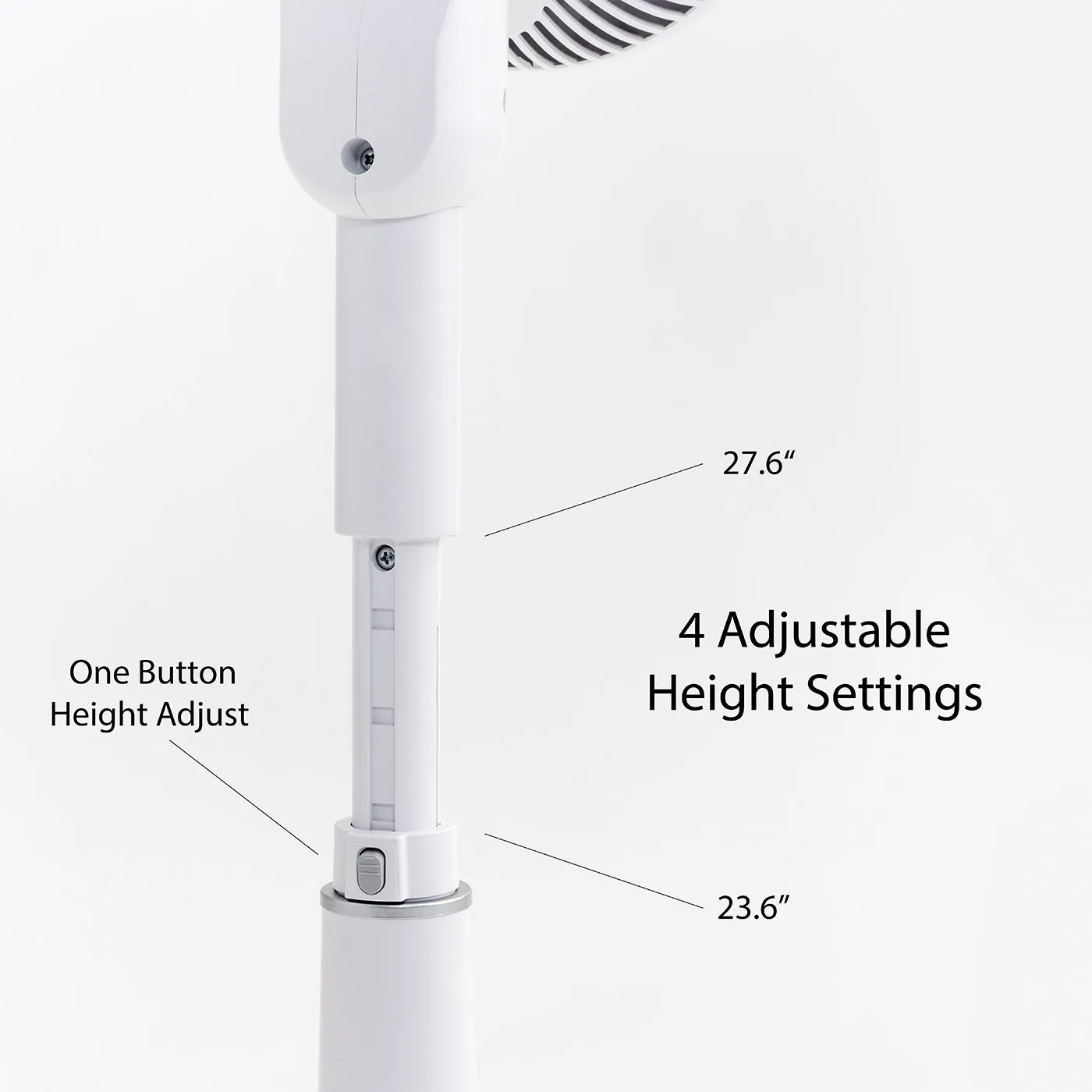 WOOZOO® 360 Standing Fan - 360° Oscillation, Quiet DC motor, Remote