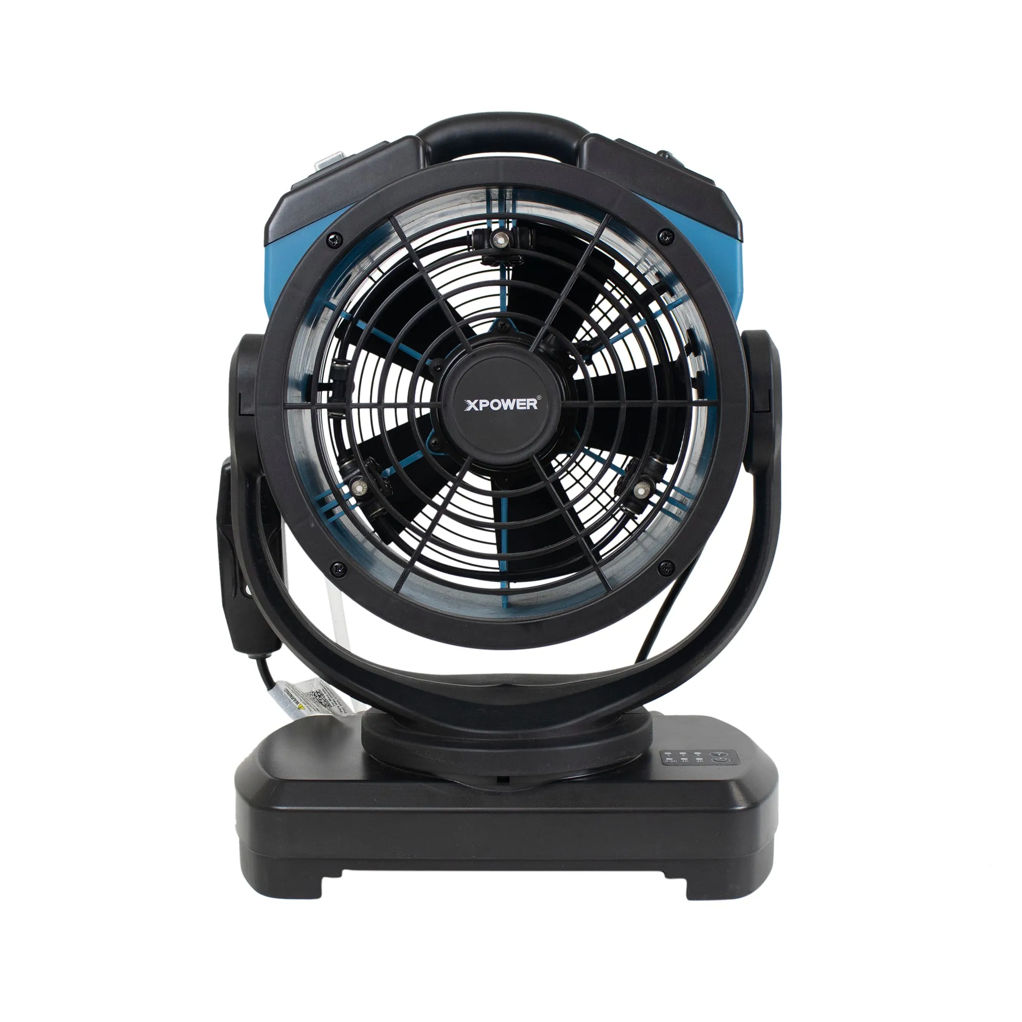 XPOWER FM-68W Multipurpose Oscillating Portable 3 Speed Outdoor Cooling Misting Fan with Built-In Water Pump and Hose